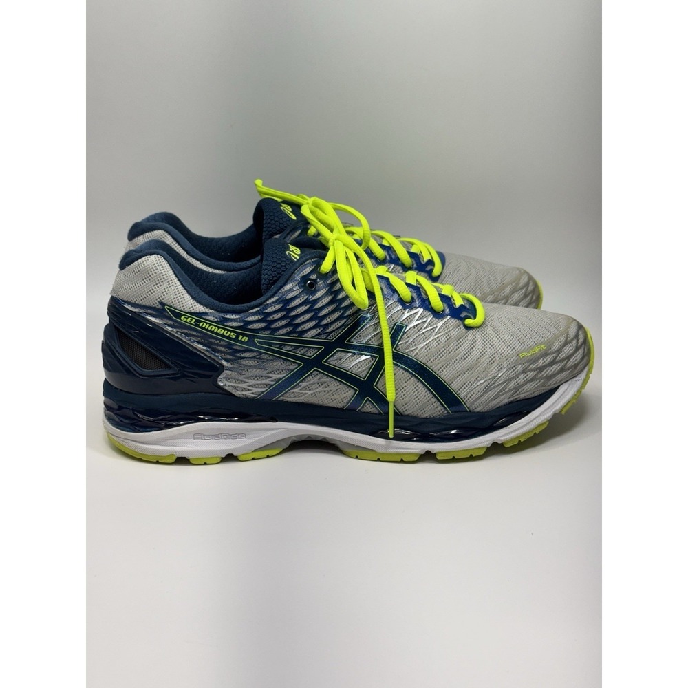 Asics Gel-Nimbus 18 Mens Size 10.5 Blue White Athletic Running T601N (2E)